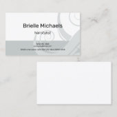 Friseursalon "Simple Gray Hair Curl" Visitenkarte (Vorne/Hinten)