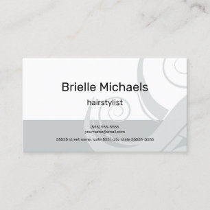 Friseursalon "Simple Gray Hair Curl" Visitenkarte