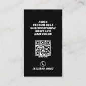 Friseursalon Skull-Haarkämme Beruflich Visitenkarte (Rückseite)