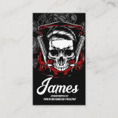 Friseursalon Skull-Haarkämme Beruflich Visitenkarte (Vorderseite)