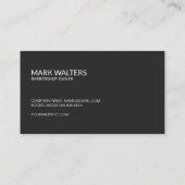 Friseursalon | Stabstahl und Werkzeuge Visitenkarte (Rückseite)