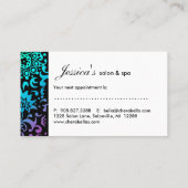 Friseursalon Stellenkarte Floralweibchen Terminkarte (Rückseite)