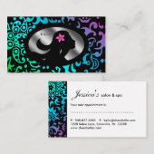 Friseursalon Stellenkarte Floralweibchen Terminkarte (Vorne/Hinten)