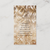 Friseursalon Stylist Curly Blond Haair Sparkcard Visitenkarte (Rückseite)