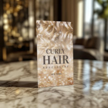 Friseursalon Stylist Curly Blond Haair Sparkcard