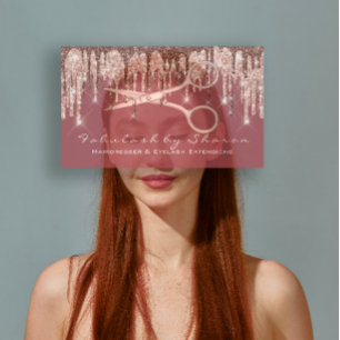 Friseursalon Stylist Friseursalon Rose Tropfen Visitenkarte