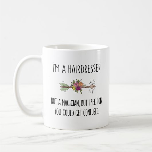 Friseursalon Stylist-Geschenk Idee Kaffeetasse (Links)