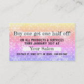 Friseursalon Stylist Gutschein-Gutschein-Gutschein Treuekarte (Rückseite)