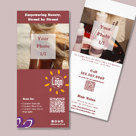 Friseursalon Summer Hair Care Werbeaktion Rack Car Werbekarte