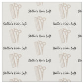 Friseursalon Tan Schere Comb Fabrik Stoff (Nahaufnahme)