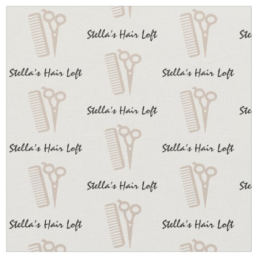 Friseursalon Tan Schere Comb Fabrik Stoff (Nahaufnahme)