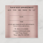 Friseursalon Termine Visitenkarte (Rückseite)