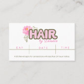 Friseursalon-Terminkarte Visitenkarte (Vorderseite)