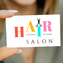Friseursalon Trendtypografie Moderner Friseur Visitenkarte