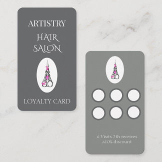 Friseursalon-Treuekarte für Boutiquen Treuekarte