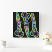 Friseursalon-Uhr Quadratische Wanduhr (Zuhause)