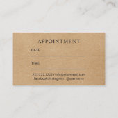 Friseursalon Vintage Goldschere Ernennung Terminkarte (Rückseite)