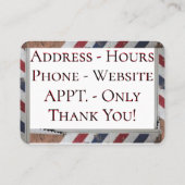 Friseursalon Visitenkarte (Rückseite)