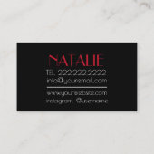 Friseursalon Visitenkarte (Rückseite)