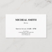 Friseursalon Visitenkarte (Rückseite)