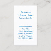 Friseursalon Visitenkarte (Rückseite)