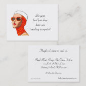 Friseursalon-Visitenkarte-mollige Größe Visitenkarte (Vorne/Hinten)