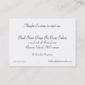 Friseursalon-Visitenkarte-mollige Größe Visitenkarte (Rückseite)