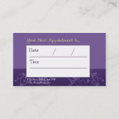 Friseursalon-Visitenkarte und Verabredungskarte Terminkarte (Rückseite)