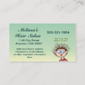 Friseursalon-Visitenkarte Visitenkarte (Rückseite)