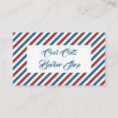 Friseursalon-Visitenkarte Visitenkarte (Rückseite)