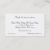 Friseursalon-Visitenkarte Visitenkarte (Rückseite)