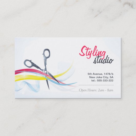 Friseursalon-Visitenkarte Visitenkarte (Vorderseite)