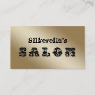 Friseursalon-Visitenkarte Wester Text-Schwarz-Gold Visitenkarte
