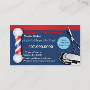 Friseursalon-Visitenkarten (Friseurpfostenscherer) Visitenkarte