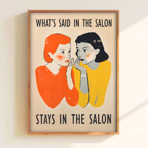 Friseursalon-Wandkunst Druckbare Trendfriseuse Poster