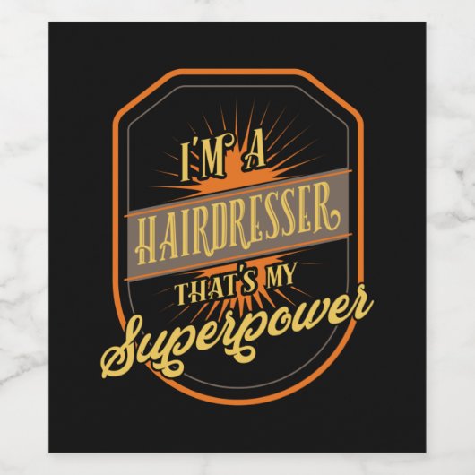 Friseursalon Weinetikett (Einzelnes Label)