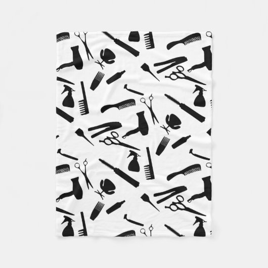Friseursalon-Werkzeuge Fleecedecke (Vorderseite)