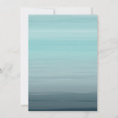 Friseursalon Wiedereröffnung Aqua Ombre Einladung (Rückseite)