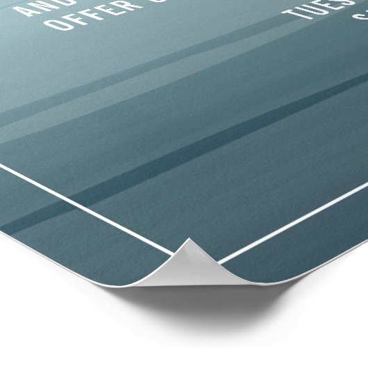 Friseursalon Wiedereröffnung Covid Safety Aqua Omb Poster (Ecke)