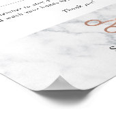 Friseursalon Wohnzimmer/Küche Wohnküche Sicherheit Poster (Ecke)