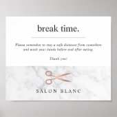 Friseursalon Wohnzimmer/Küche Wohnküche Sicherheit Poster (Vorne)