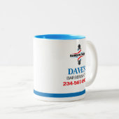 Friseursalon Zweifarbige Tasse (VorderseiteRechts)