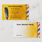 Friseursalongelbentwurf Terminkarte (Vorne/Hinten)