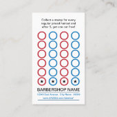 Friseursalonpfosten-Lochkarte Treuekarte (Rückseite)