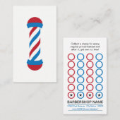 Friseursalonpfosten-Lochkarte Treuekarte (Vorne/Hinten)