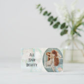 Friseursalonrabatt-Angebotfriseur Treuekarte (Stehend Vorderseite)