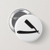 Friseursalonrasiermesser Button (Vorne & Hinten)