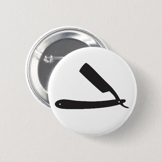 Friseursalonrasiermesser Button (Vorne & Hinten)