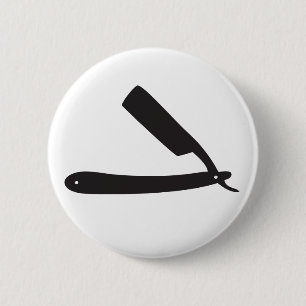 Friseursalonrasiermesser Button