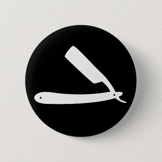 Friseursalonrasiermesser Button (Vorderseite)